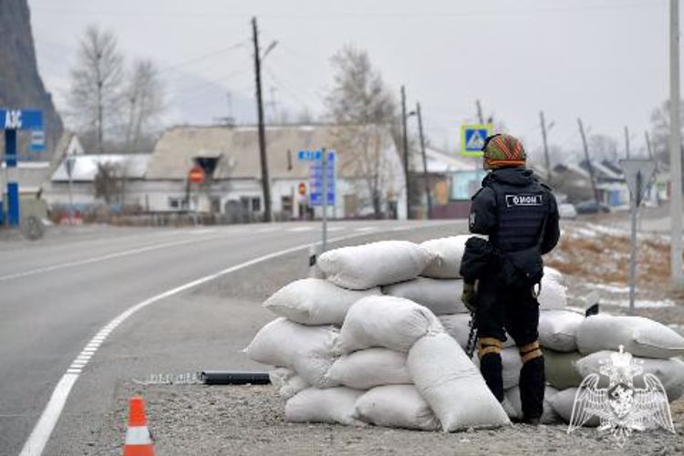 В Туве прошли учения по гражданской обороне с участием Росгвардии