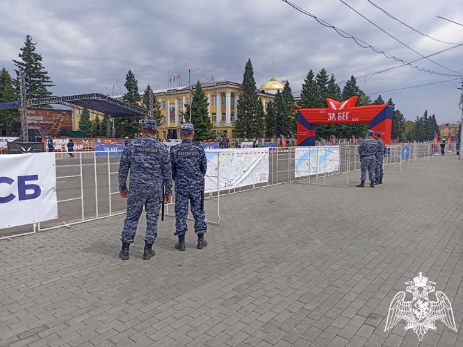 Росгвардейцы обеспечили общественную безопасность на «Забег.РФ» в Туве