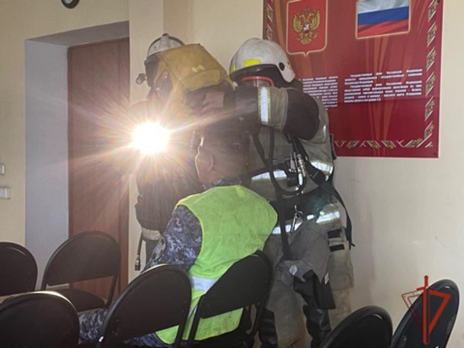 В  Управлении Росгвардии по Республике Тыва прошли пожарно-тактические занятия  МЧС России по Республике Тыва