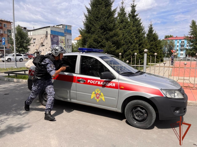 Вневедомственная охрана Росгвардии приняла участие в межведомственной тренировке в г. Кызыле 